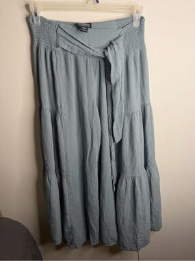 Angie Soft Blue Tiered Wide Leg pants